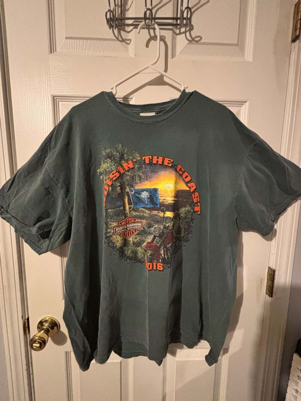 Vintage 2016 Harley-Davidson Cruisin' The Coast Myrtle Beach SC Graphic T-Shirt